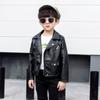 Kids Clothing Boys and Girls Lapel Leather Children's Motorcycle Jacket Spring Autumn Korean Style Jacket