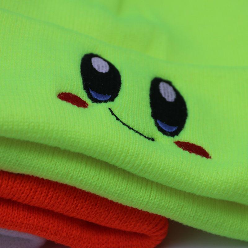 Эластичная шапка с вышивкой глаз и героями мультфильмов, осенне-зимняя модная женская вязаная шапка с опрессовкой