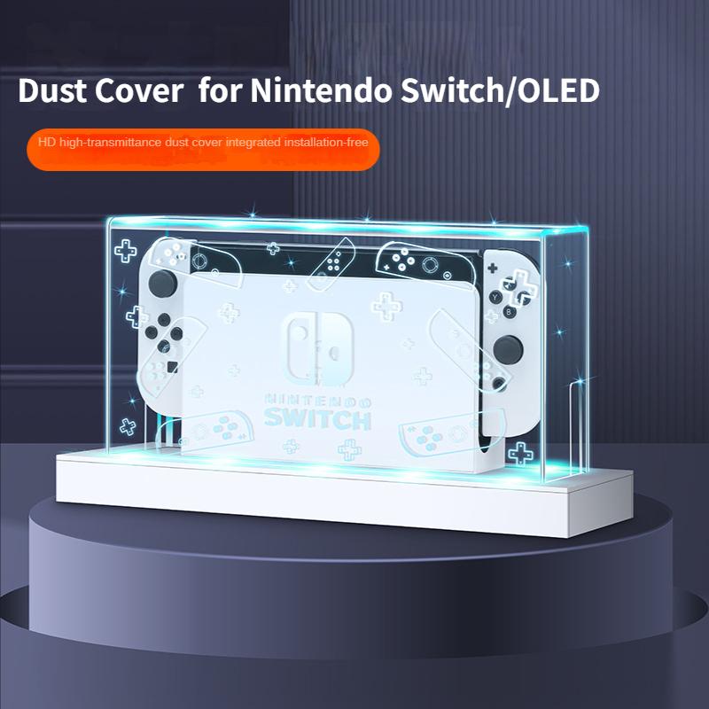 Пылезащитный чехол для Nintendo Switch/OLED Пылезащитный чехол для светодиодной подставки, акриловый корпус, защитный чехол для OLED-дисплея