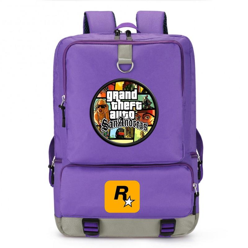 Stylish Printed Backpack Teens 14-inch Laptop Compartment Oxford Fabric Breathable Padded Straps School Daily Use