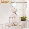 Kakiblin Organic Cotton Musical Baby Mobile - Anti-Strabismus Hanging Umbrella Crib Decor