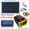 110/220V Solar Power System 20W Solar Panel Battery Charge 30A Controller 6000W Inverter Modified Sine Wave Power Generation Kit