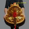 Rotating Golden Toad Wealth Figurine for Home or Office Decor