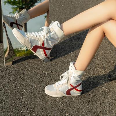 Короткие кожаные боксерки женские сетчатые дышащие повседневные универсальные уличные спортивного стиля кроссовки для тренировок «Форрест Гамп» женские