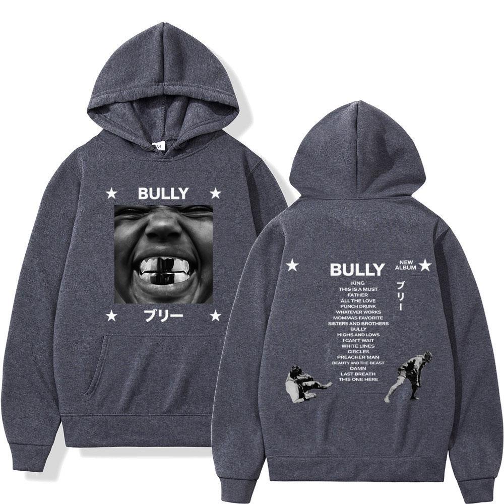 Kanye West Bully Album 2026 Tour Print Hoodie Men Women Gothic Punk O-Neck Pullover Loose Casual Hip-hop Streetwear Sweatshirts