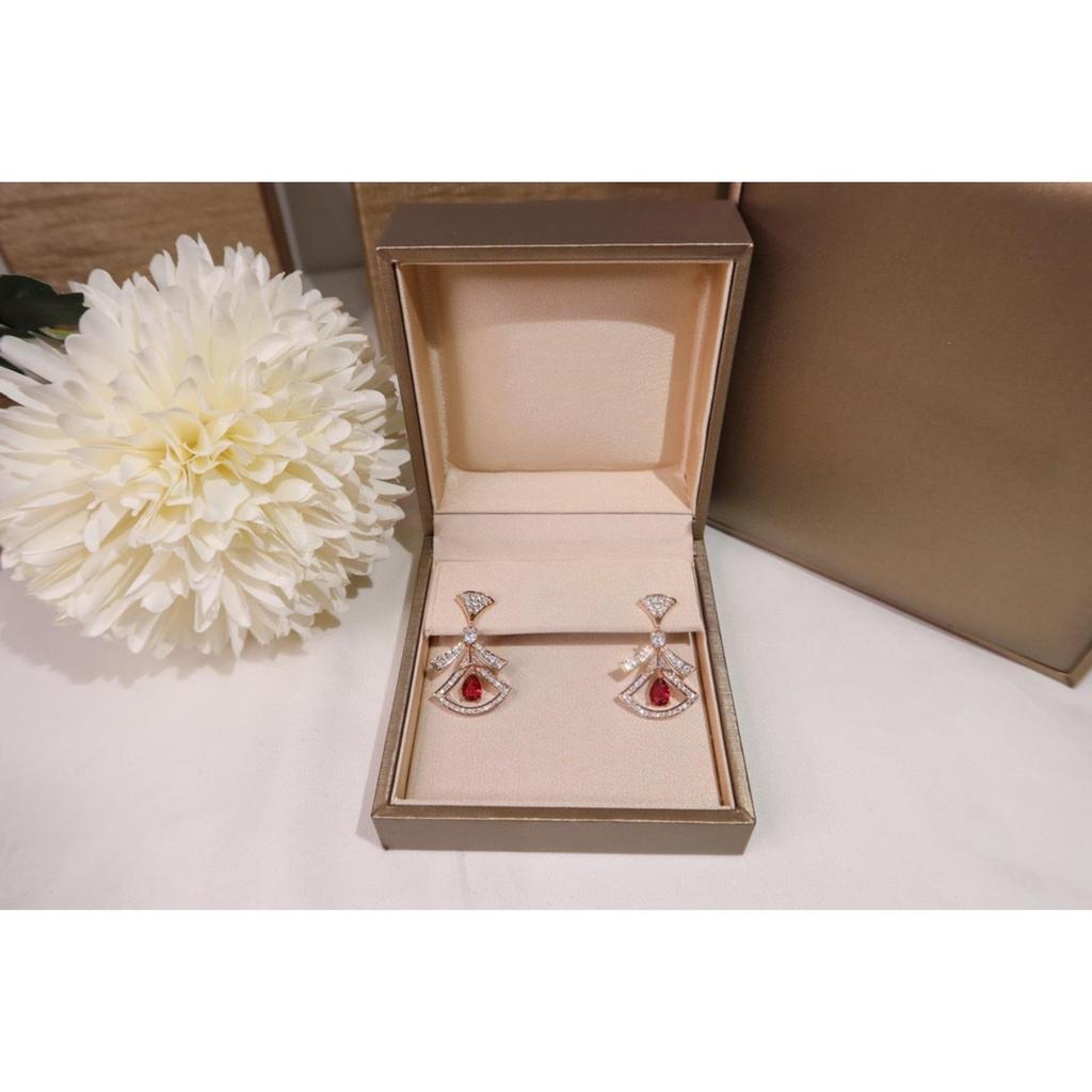 Ladies' Earrings with Diamond Studded Skirt, Hypoallergenic for Daily Wear, Sweet and Romantic Style for Gift Giving
