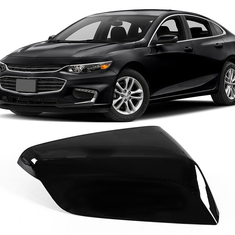 Рифмированная крышка зеркала заднего вида автомобиля, глянцевая черная боковая крышка зеркала с боковым крылом, автомобильные внешние аксессуары, пригодные для Chevrolet Malibu