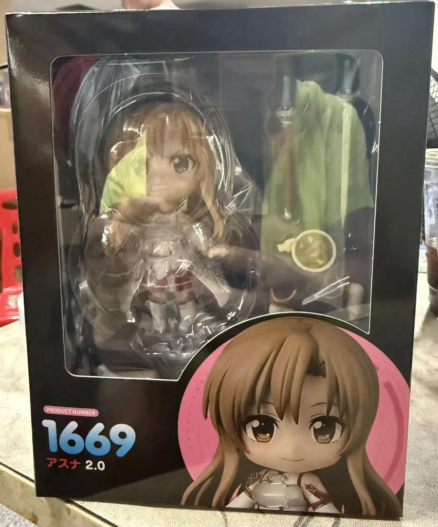 Sword Art Online Q Edition Clay Man #1669 Asna 2.0 Movable Doll, Model Ornament Figure