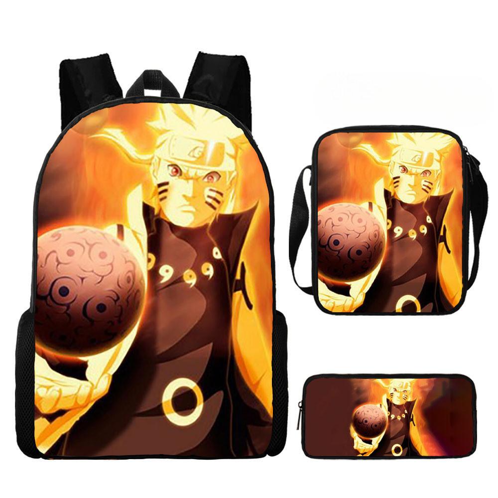 Детский рюкзак Наруто из легкого прочного материала для школы и путешествий