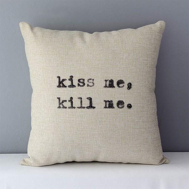 Качественный домашний декоративный чехол для подушки 45x45 см, хлопково-льняной чехол для диванной подушки, делайте то, что любите, с принтом креативной фразы QX-D5