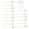 15pcs Table Number Holder Cute Shape Electroplating Process Practical Photo Stand for Office Anniver