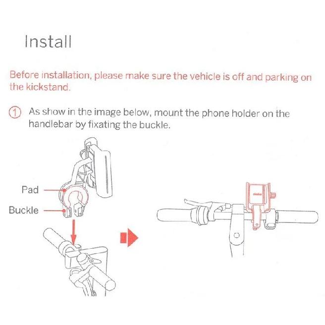Original Phone Holder for Segway Ninebot KickScooter Max G30 G30D G30LP G2 G65 Electric Scooter Mobile Phone Mount