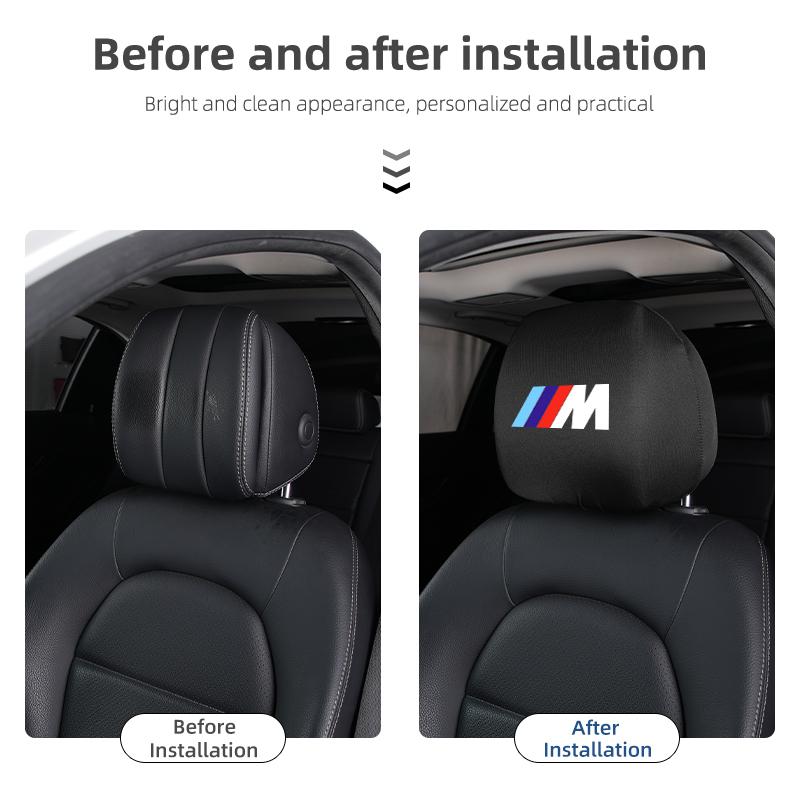 2025 Hot Car Seat Headrest Cover Anti-Dirty Elastic Protective Covers For BMW E90 E87 I01 E60 F25 F26 F44 F45 E36 E34 E39 F01 F1