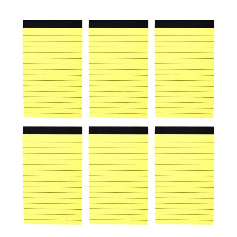 Blank Lined Notepads Mini Pocket Notebook, 6Pcs 3x5Inch Small Writing Pad Small Notepads Memo Pad for Writing Drawing