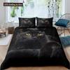Комплект пододеяльника для кошек, узор с домашними кошками, комплект постельного белья размера Твин, милый котенок для мальчиков, полиэстер, загадочный черный кот, пододеяльник размера Кинг