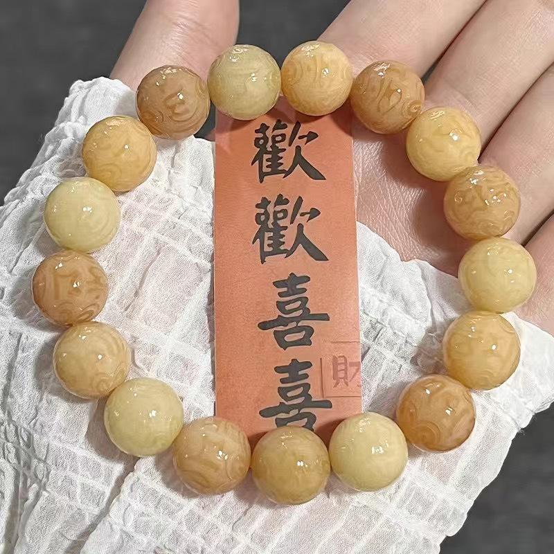Натуральный корень Бодхи, бусины, мантра, шесть символов, буддийские бусины, браслет для женщин и мужчин, четки, талисман, украшение, ювелирные изделия