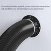 Black Wall Flange Connector ABS Exhaust Pipe Connector Ventilation Pipe Joint  Ventilation Pipe