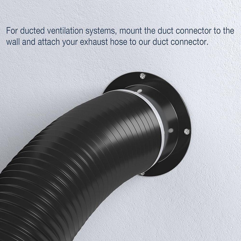 Black Wall Flange Connector ABS Exhaust Pipe Connector Ventilation Pipe Joint Ventilation Pipe