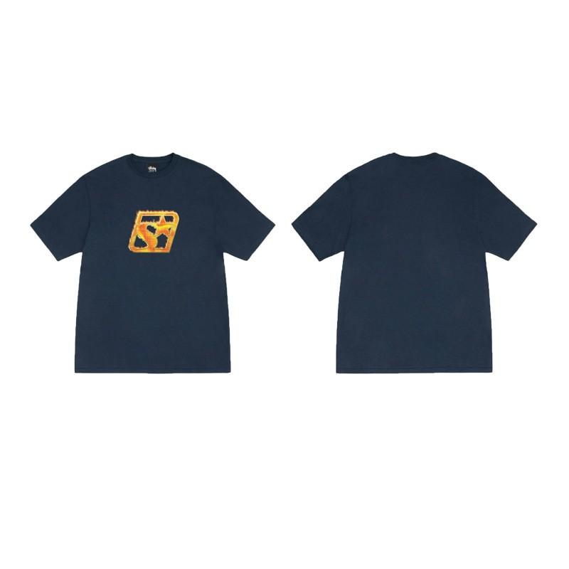Mens Oversized Cotton Tee With Bold Letter Print Casual Short Sleeve T-Shirt Youth Streetwear