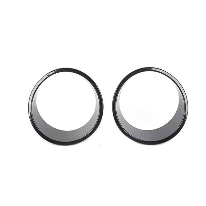 Car ABS Front Headlight Ring Lamp Decoration Cover Stickers For Jeep Wrangler JL JT Gladiator 2024 Up Car Accessories