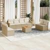 VidaXL Garden Lounge Set with Cushions 9 Pcs, Patio Sofas, Patio Furniture Set, Outdoor Furniture, Beige 3225897