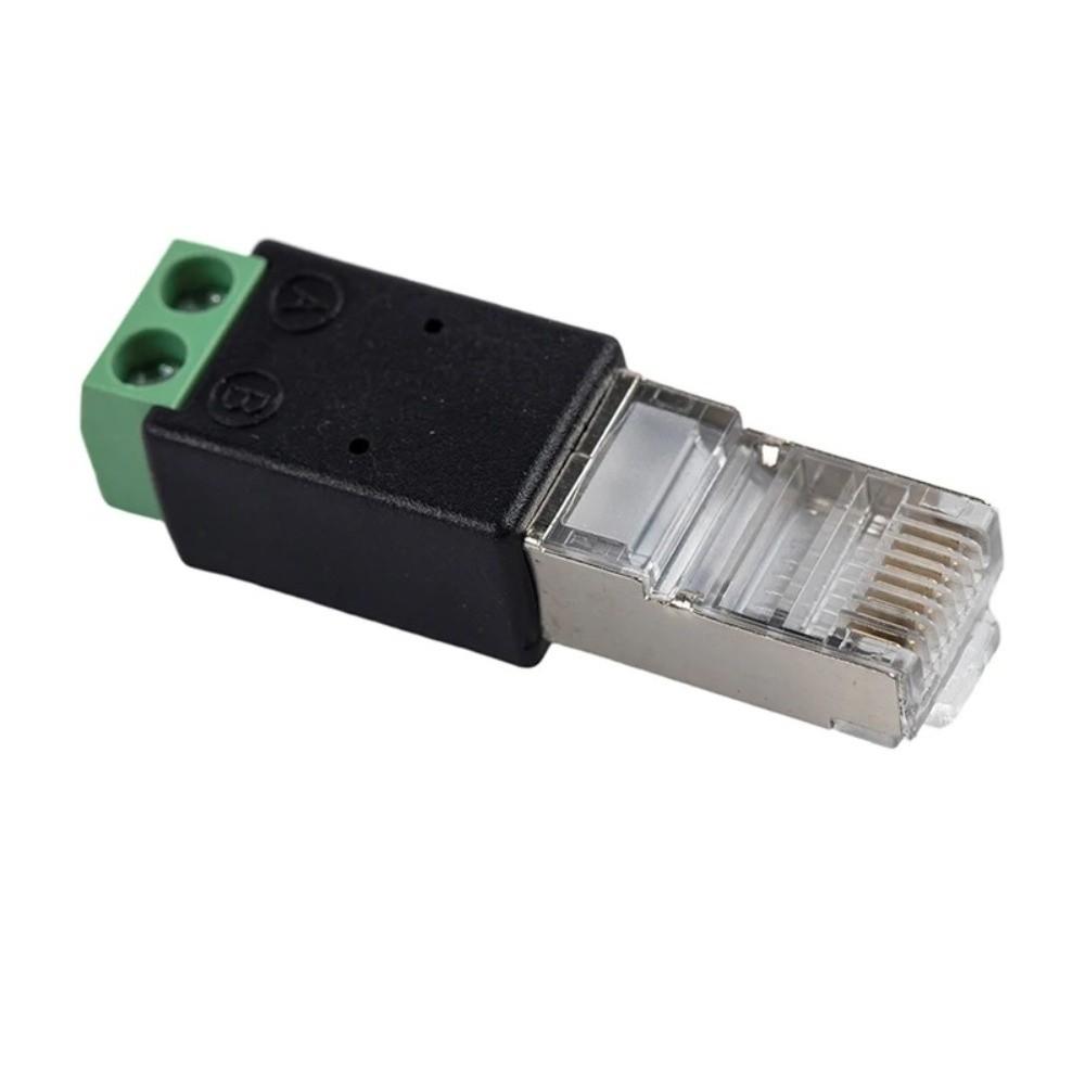 2-контактный терминал RJ45 в RS485 Конвертер Сетевой адаптер RJ45 Male Connector Адаптер-терминал RJ45 Адаптер RJ45 в RS485