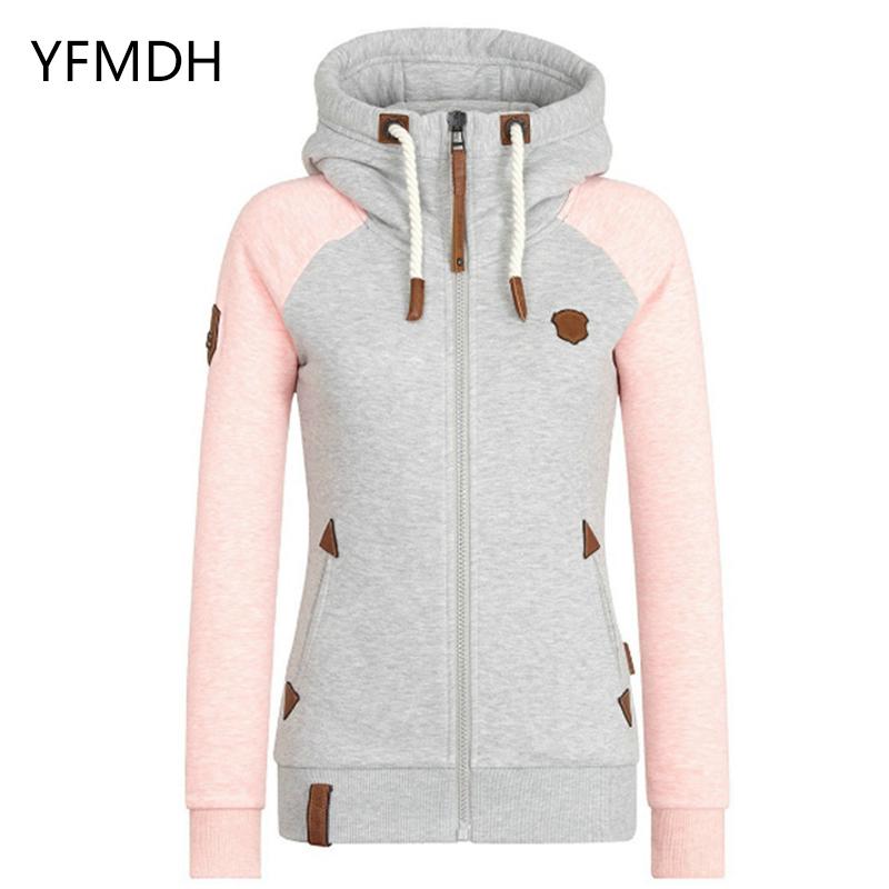 Женская однотонная ветровка с капюшономЖенская ветрозащитная куртка на молнии-топ