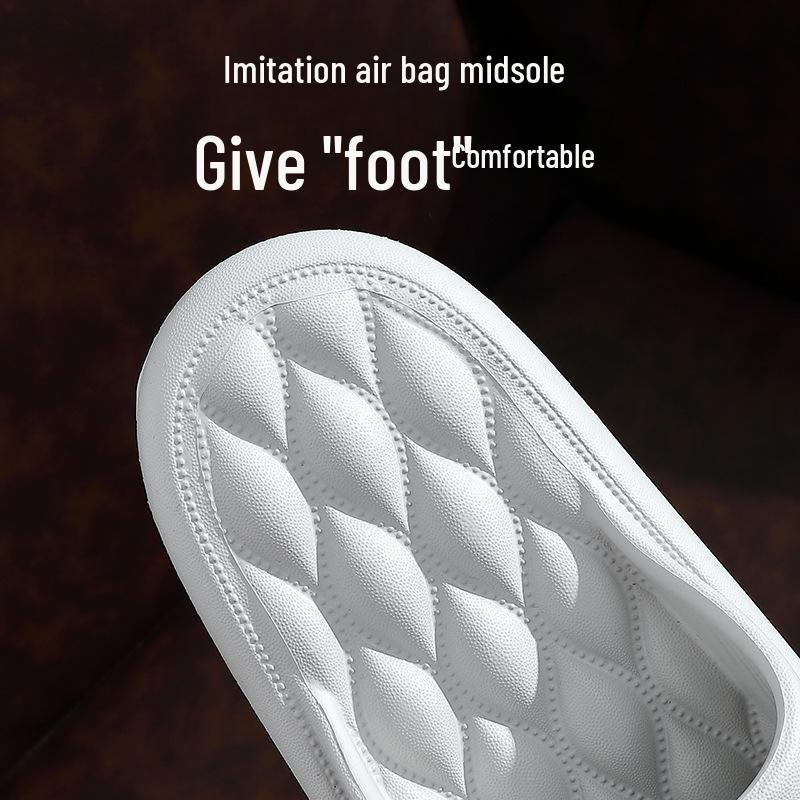 Нескользящие сандалии для ванной для мужчин и женщин: Дезодорирующие тапочки из ЭВА на толстой подошве для дома и лета.