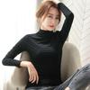 Autumn and Winter Long-sleeved Women's Solid Color Bottoming Shirt Slim Half Turtleneck