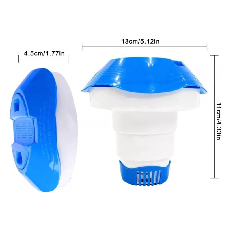 Chlorine Dispenser for Pool 5inch Spa Tablet Dispenser Swimming Pool Chlorine Floater for Backyard Outdoor Residential Commercial Hotel Fountain Water