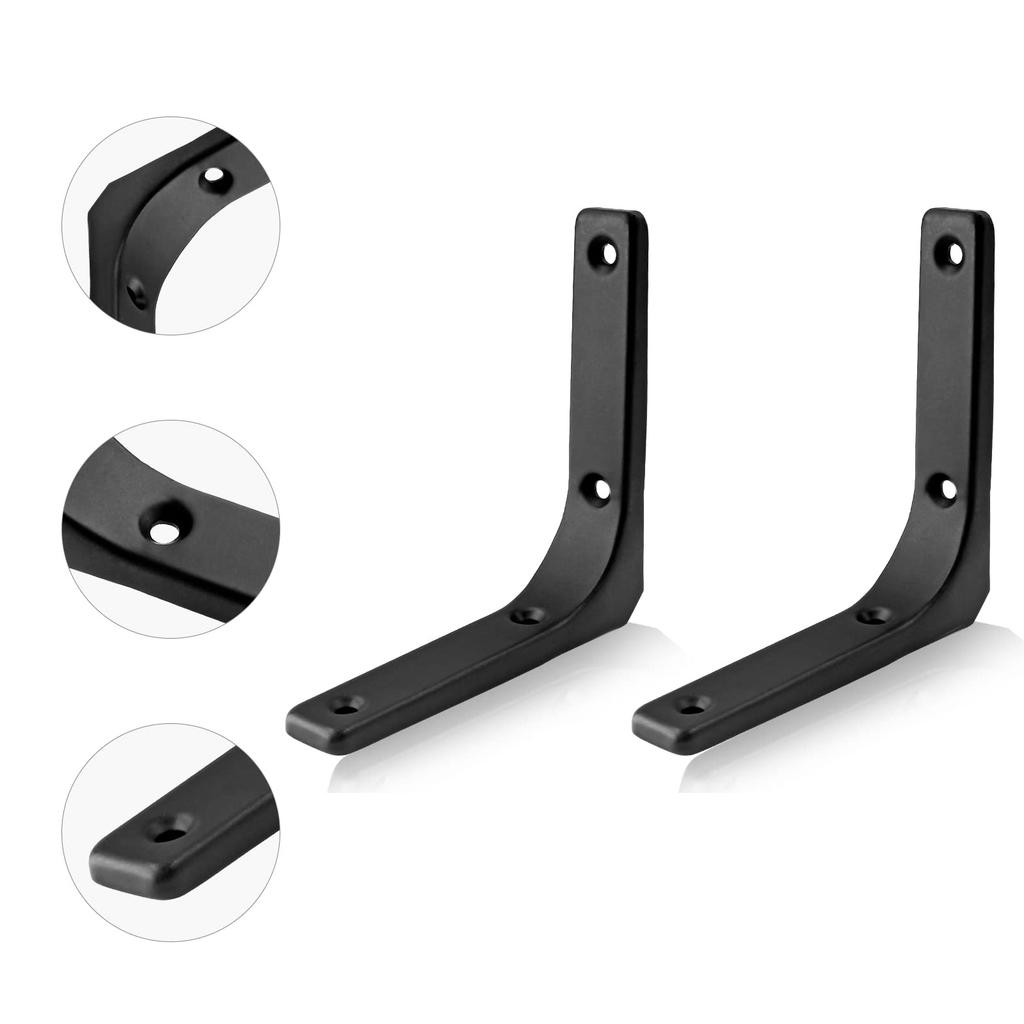 4 шт. сверхпрочный настенный кронштейн в форме буквы L 4x4 дюйма, плавающий кронштейн для полки, угловой кронштейн для самостоятельной установки с винтом