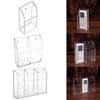 TV Remote Control Holder Wall Mount Acrylic Organizer Acrylic Stand Box Storage