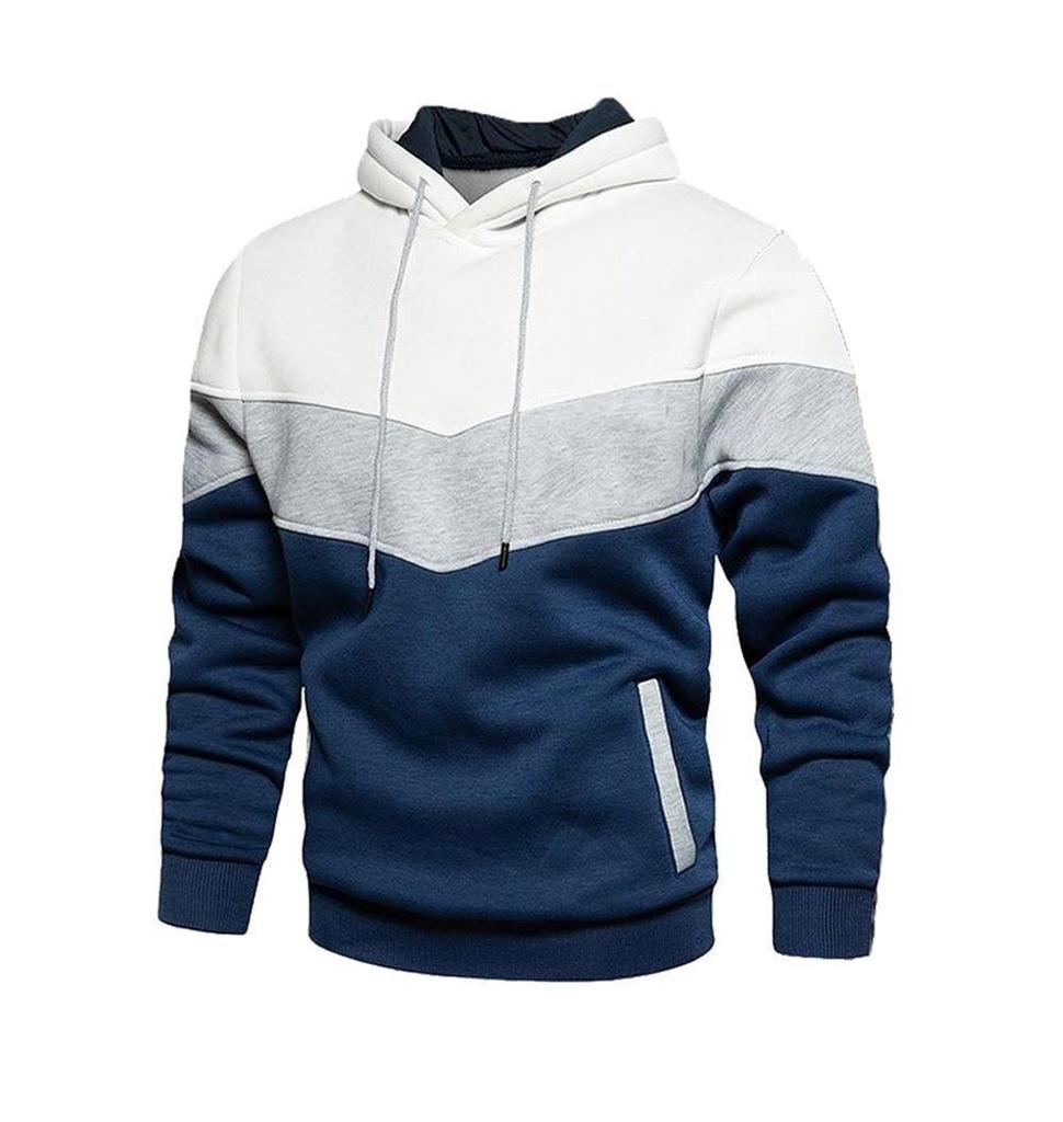 Men's Long-Sleeve Hooded Sweatshirt - Warm, Loose Casual Jacket for Autumn/Winter