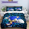 Sonic Custom Name Text Print 1Pc Bedding Set Duvet Cover With Two Pillowcases Soft Bed Linen For Household Bedroom