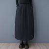 Большие размеры, черный, хлопок, высокая талия, винтаж, весна, осень, зима, повседневная, свободная, длинная, для женщин, юбки, женская юбка