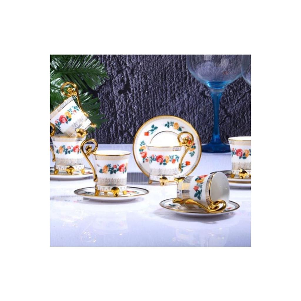 Lucia 6-piece Cup Set With Footed 90 Cc St-165