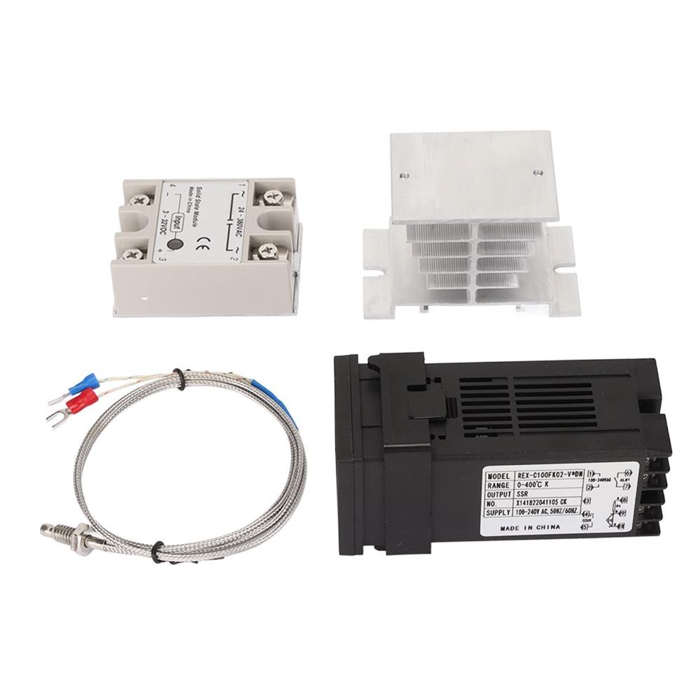 1 Set 25A Temperature Control Set Type K Thermocouple Smart Thermostat Thermostat Kit  Oven