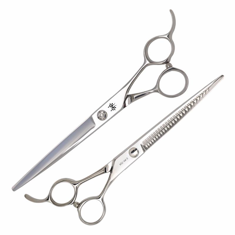 Yijiang Hot Sell Professional 7/7.5 Inch Pointed Straight Magic Chunker Scissors Dog Grooming Shears for Pet Face Hair Trimming