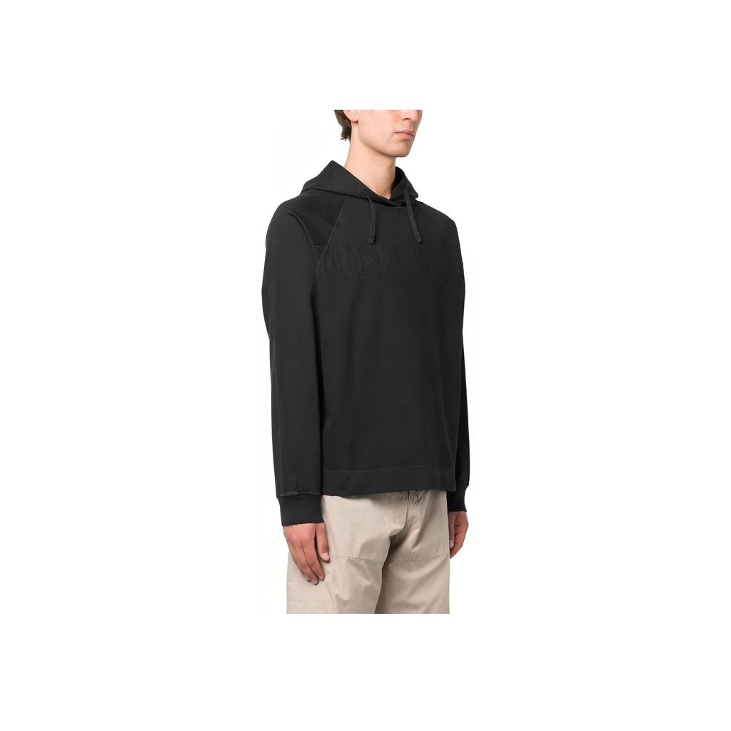 STONE ISLAND Однотонное худи с надписью, свободного кроя, с длинным рукавом, мужской свитшот, черный 781563355-V0129