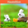 Cute Cartoon-style Red And White Rabbit Ornaments For Diy Mini Scenery Projects