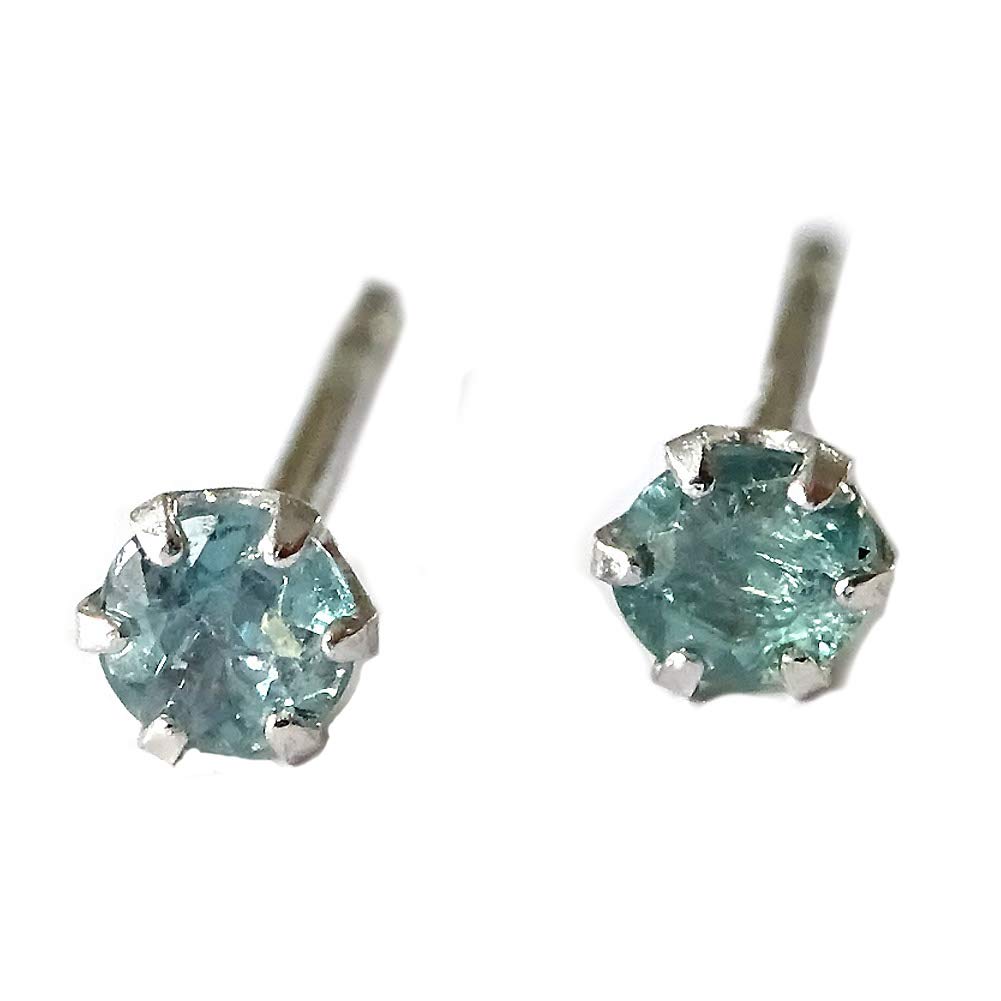 And My Jewelry Platinum Alexandrite Earrings Carat 7377 [Your Box] (Color-Changing) 0.10 [June Birthstone] [Gift Wrapped]