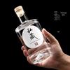 Стеклянная бутылка для байцзю «Айсберг» - Высококачественное прозрачное боросиликатное стекло, герметичная и пустая для крепких напитков или фруктового вина.