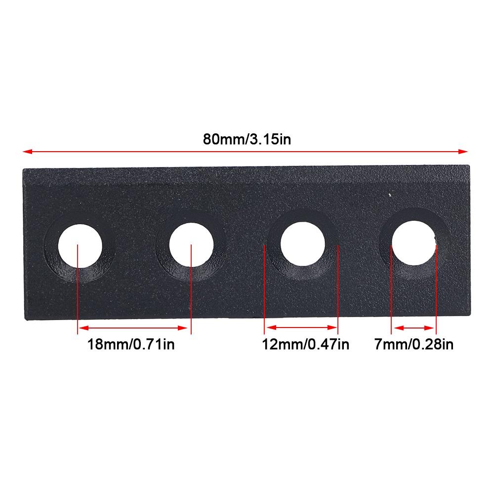 Carbon Steel Barn Door Track Connector Black Sliding Door Hardware Kit Closet Door