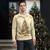 Мужская рождественская хлопковая рубашка-пуловер с длинным рукавом для активного отдыха, винтажная вельветовая рубашка с воротником-стойкой и пуговицами, повседневная толстовка с рождественским принтом