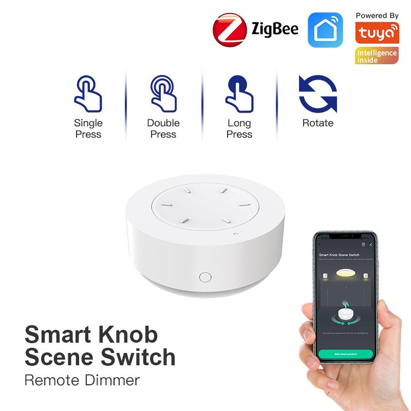 Tuya ZigBee Smart Knob Switch DIY Беспроводная кнопка сцены Поворотный диммерный переключатель Бытовая техника Автоматизация Связь Пульт