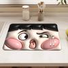 Ins Wind 3D Effect Diatom Mud Cushion Expansion Wind Funny Kitchen Drain Mat Bowl Holder Absorbent Mat