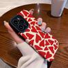 Irregular Red Love Heart Phone Case For iPhone 14 13 15 11 12 Mini Pro Max 7 8 Plus SE X XR XS Silicone Leather Shockproof Cover