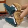 New Cotton Boot Women's Autumn Winter Snow Boots Plus Fleece Thickened Warm Non-slip Short Shoes