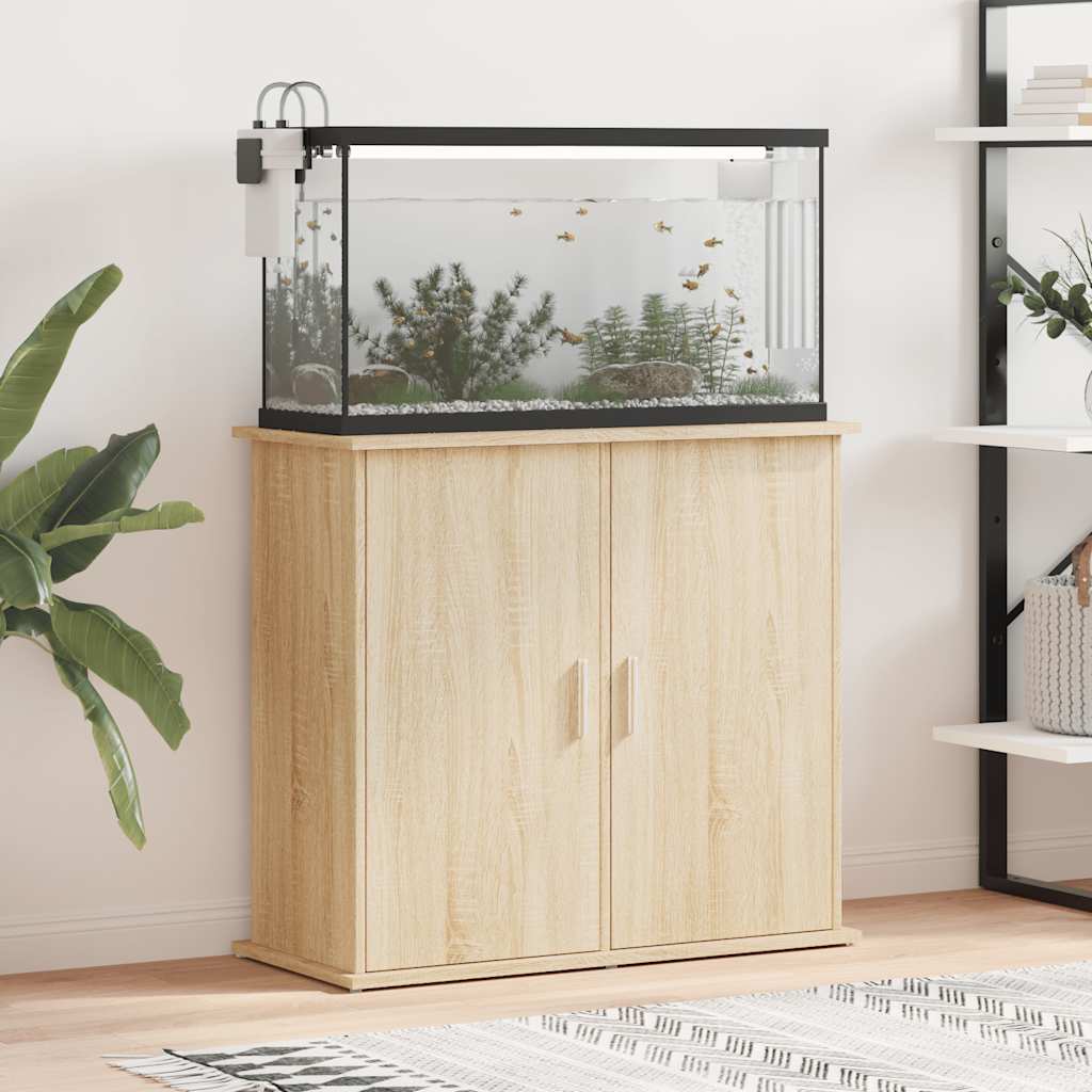 Aquarium Stand Sonoma Oak 81 x 36 x 73 cm Engineered Wood