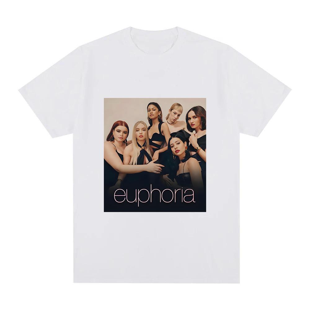 Euphoria Season Print T-Shirt Graphic Printing Fashion Tee Cotton Short Sleeve Tops Soft O-neck Clothes - Men's Summer Cotton...